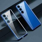 For Samsung Galaxy S24+ 5G SULADA Electroplating TPU Transparent Phone Case(Blue)