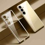 For Samsung Galaxy S25+ 5G SULADA Electroplating TPU Transparent Phone Case(Gold)