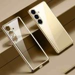 For Samsung Galaxy S25 5G SULADA Electroplating TPU Transparent Phone Case(Gold)