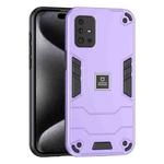 For Samsung Galaxy A51 4G 2 in 1 Shockproof Phone Case(Purple)