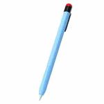 For Apple Pencil 2 Pen Clip Silicone Stylus Pen Protective Case(Sky Blue)