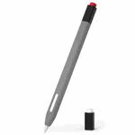 For Apple Pencil 2 Retro Pencil Style Stylus Pen Protective Case(Grey)