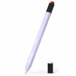 For Apple Pencil 2 Retro Pencil Style Stylus Pen Protective Case(Purple)