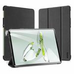 For OnePlus Pad Go/OPPO Pad Air2 DUX DUCIS Domo Series Magnetic Flip Leather Tablet Case(Black)