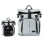 Cwatcun D95 Large Capacity Photography Backpack Shoulders Laptop Camera Bag, Size:27 x 37 x 16cm(Silver Grey)