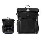 Cwatcun D95 Large Capacity Photography Backpack Shoulders Laptop Camera Bag, Size:30.5 x 18 x 38cm(Dark Black)