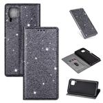 For Huawei P40 Lite Ultrathin Glitter Magnetic Horizontal Flip Leather Case with Holder & Card Slots(Gray)