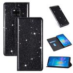 For Huawei Mate 20 Pro Ultrathin Glitter Magnetic Horizontal Flip Leather Case with Holder & Card Slots(Black)