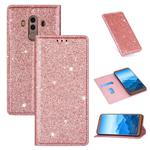 For Huawei Mate 10 Pro Ultrathin Glitter Magnetic Horizontal Flip Leather Case with Holder & Card Slots(Rose Gold)