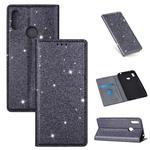 For Huawei Y7 (2019) Ultrathin Glitter Magnetic Horizontal Flip Leather Case with Holder & Card Slots(Gray)