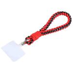 Universal Phone Four Strand Short Lanyard(Red Black)