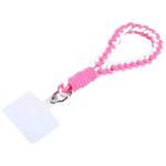 Universal Phone Four Strand Short Lanyard(Pink White)