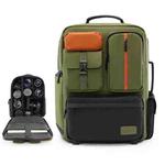 Cwatcun D117 Large Capacity Photography Backpack Shoulders Laptop Camera Bag, Size:43.3 x 33 x 13cm(Army Green)