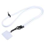 Universal Phone Solid Color Long Lanyard(White)