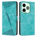 For Infinix Hot 40i Dream Triangle Leather Phone Case with Long  Lanyard(Green)