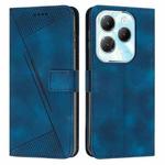 For Infinix Hot 40 / 40 Pro Dream Triangle Leather Phone Case with Long  Lanyard(Blue)