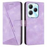 For Infinix Hot 40 / 40 Pro Dream Triangle Leather Phone Case with Long  Lanyard(Purple)