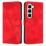 For Infinix Hot 50 Pro+ 4G Dream Triangle Leather Phone Case with Long  Lanyard(Red)