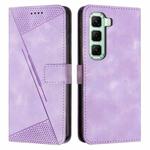 For Infinix Hot 50 Pro+ 4G Dream Triangle Leather Phone Case with Long  Lanyard(Purple)