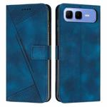 For Infinix Smart 10 Plus 4G Dream Triangle Leather Phone Case with Lanyard(Blue)