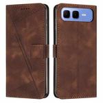 For Infinix Smart 10 Plus 4G Dream Triangle Leather Phone Case with Lanyard(Brown)