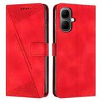 For Infinix Smart 10 4G / Tecno Pop 10 Dream Triangle Leather Phone Case with Lanyard(Red)