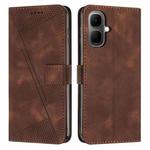 For Infinix Smart 10 4G / Tecno Pop 10 Dream Triangle Leather Phone Case with Lanyard(Brown)
