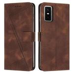 For Infinix GT 30 Pro Dream Triangle Leather Phone Case with Lanyard(Brown)