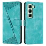 For Infinix Hot 60 Pro+ 4G Dream Triangle Leather Phone Case with Lanyard(Green)