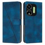 For itel P55 5G Dream Triangle Leather Phone Case with Long  Lanyard(Blue)