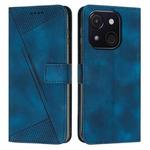 For itel A50C Dream Triangle Leather Phone Case with Long  Lanyard(Blue)