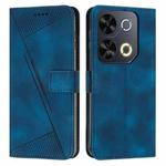 For itel P65 Dream Triangle Leather Phone Case with Long  Lanyard(Blue)