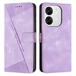 For itel A80 Dream Triangle Leather Phone Case with Long  Lanyard(Purple)