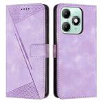 For itel A90 4G Dream Triangle Leather Phone Case with Lanyard(Purple)