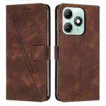 For itel A90 4G Dream Triangle Leather Phone Case with Lanyard(Brown)