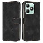 For itel A90 4G Dream Triangle Leather Phone Case with Lanyard(Black)
