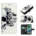 For Xiaomi Redmi A3 3D Painting Horizontal Flip Leather Phone Case(Skull)