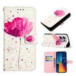 For Xiaomi Poco M6 Pro 4G 3D Painting Horizontal Flip Leather Phone Case(Flower)