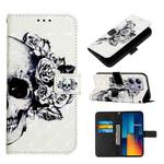 For Xiaomi Poco M6 Pro 4G 3D Painting Horizontal Flip Leather Phone Case(Skull)