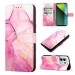 For Xiaomi Redmi Note 13 Pro 5G Global PT003 Marble Pattern Flip Leather Phone Case(Pink Purple Gold)
