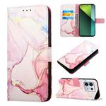 For Xiaomi Redmi Note 13 Pro 5G Global PT003 Marble Pattern Flip Leather Phone Case(Rose Gold)