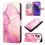 For Xiaomi Redmi Note 13 Pro+ 5G PT003 Marble Pattern Flip Leather Phone Case(Pink Purple Gold)