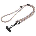 7mm Adjustable Crossbody Mobile Phone Anti-Lost Lanyard with Clip, Length: 75-150cm(Water Pattern Sky Blue Brown)