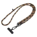 7mm Adjustable Crossbody Mobile Phone Anti-Lost Lanyard with Clip, Length: 75-150cm(Water Pattern Brown Black)