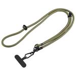 7mm Adjustable Crossbody Mobile Phone Anti-Lost Lanyard with Clip, Length: 75-150cm(Army Green)
