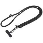 7mm Adjustable Crossbody Mobile Phone Anti-Lost Lanyard with Clip, Length: 75-150cm(Black)