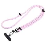 7mm Adjustable Crossbody Mobile Phone Anti-Lost Lanyard with Clip, Length: 75-150cm(Princess Pink)