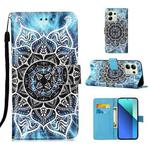 For Xiaomi Redmi Note 13 4G Global Colored Drawing Pattern Plain Weave Leather Phone Case(Undersea Mandala)