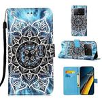 For Xiaomi Redmi K70E Colored Drawing Pattern Plain Weave Leather Phone Case(Undersea Mandala)