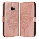 For Samsung Galaxy Xcover 4s / Xcover 4 Embossed Butterfly Leather Phone Case(Rose Gold)